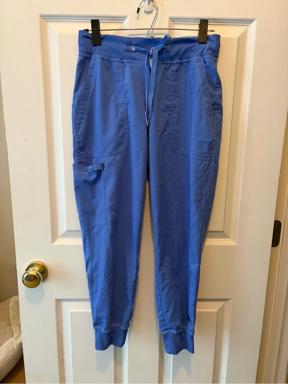 Women's Blue Drawstring Jogger Pants-Scrubs